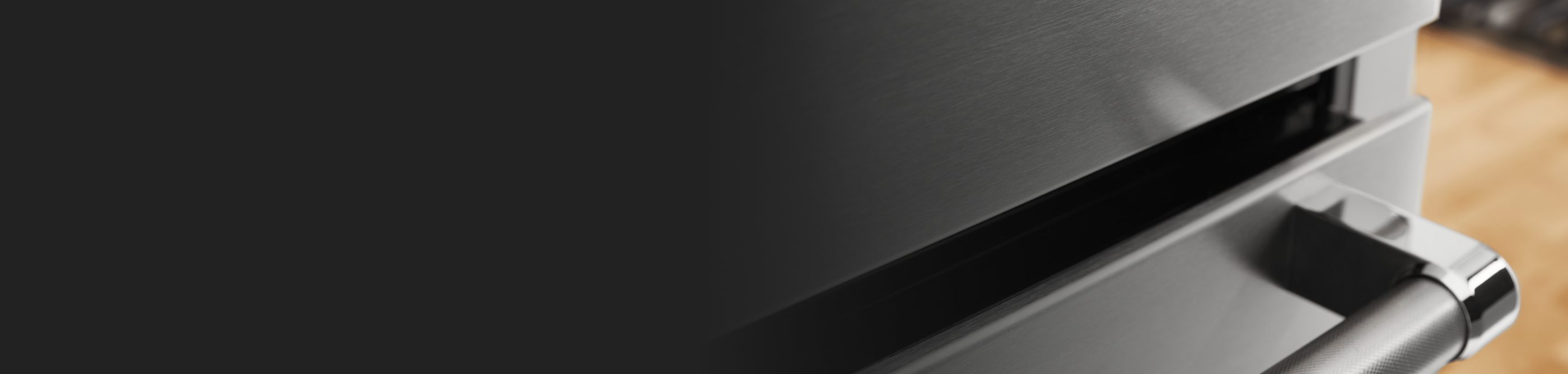 A closeup of a Whirlpool® oven bottom drawer.