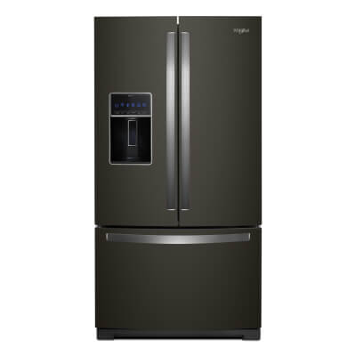 Black stainless steel Whirlpool® 27 Cu. Ft. French Door Refrigerator