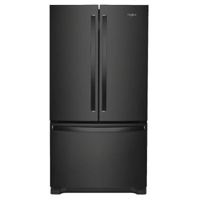 Black stainless steel Whirlpool® 20 Cu. Ft. Counter-Depth French Door Refrigerator