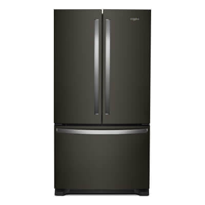 Black stainless steel Whirlpool® 25 Cu. Ft. French Door Refrigerator
