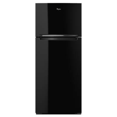 Black Whirlpool® Top-Freezer Refrigerator