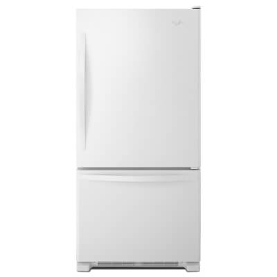 White Whirlpool® Bottom-Freezer Refrigerator