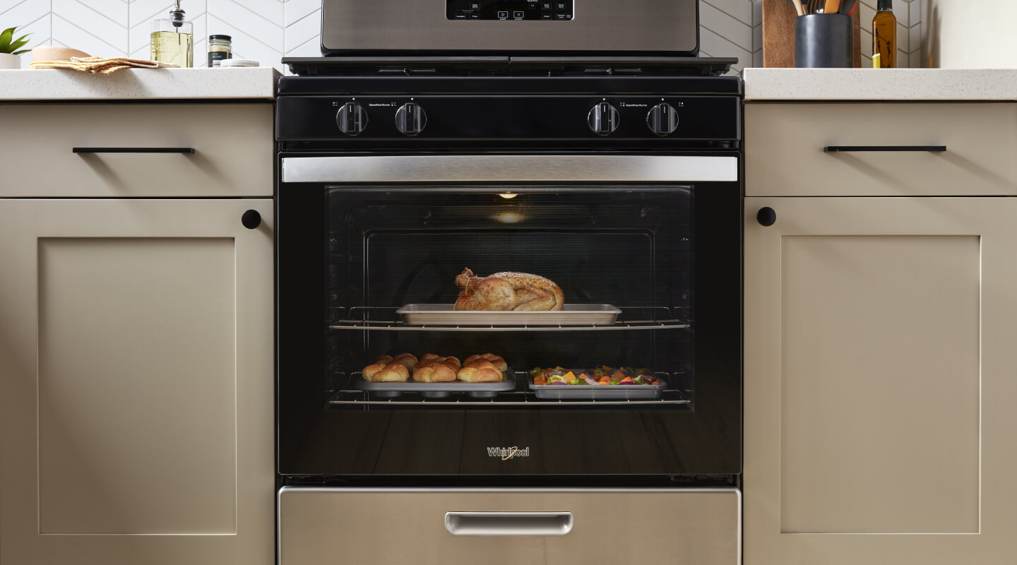 Gas kitchen range in a modern kitchen