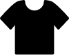 Black t-shirt icon