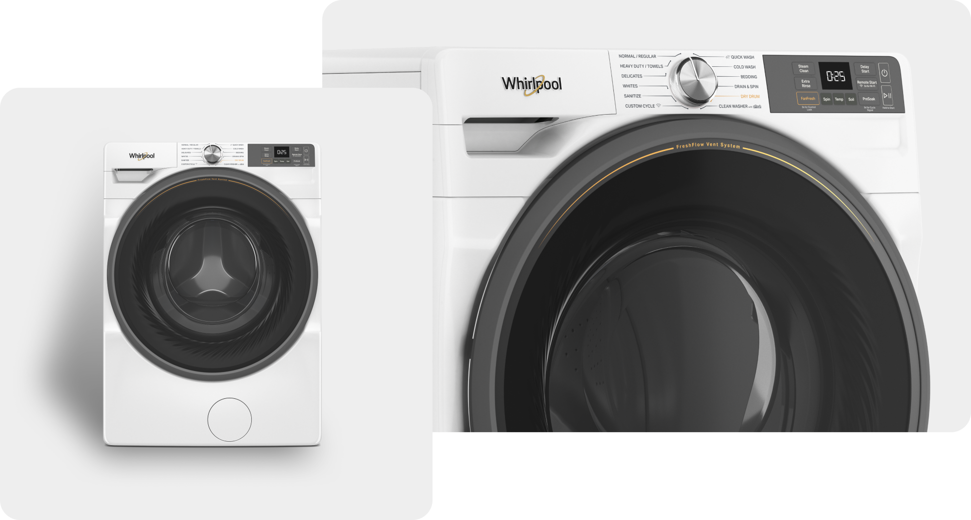 A Whirlpool® Washing Machine with a White finish