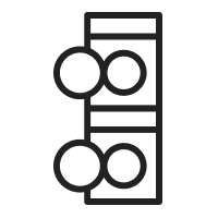 Stacked washer and dryer icon