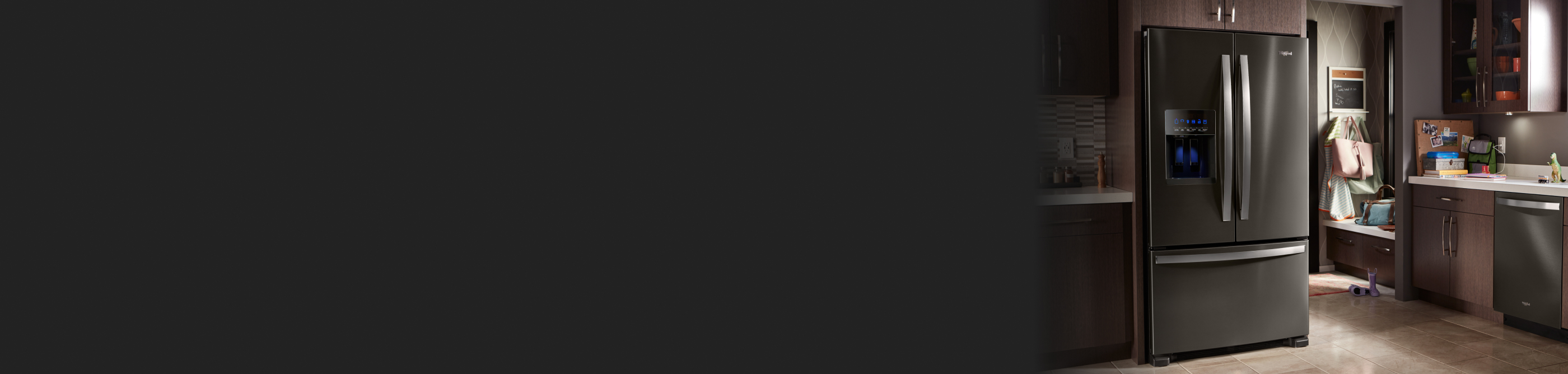  A Whirlpool® French Door Refrigerator with Bottom Freezer