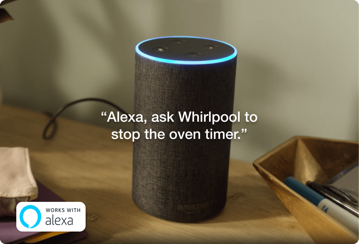 An Alexa Echo stopping a timer.