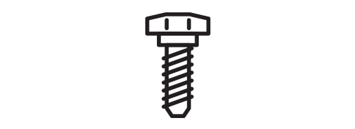 A graphic depiction of a screw.