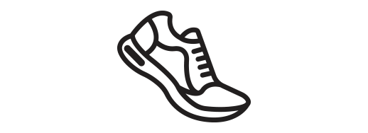 A graphic depiction of an athletic shoe.