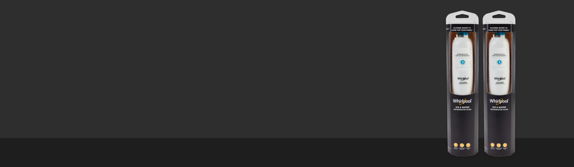 Water filters on a background