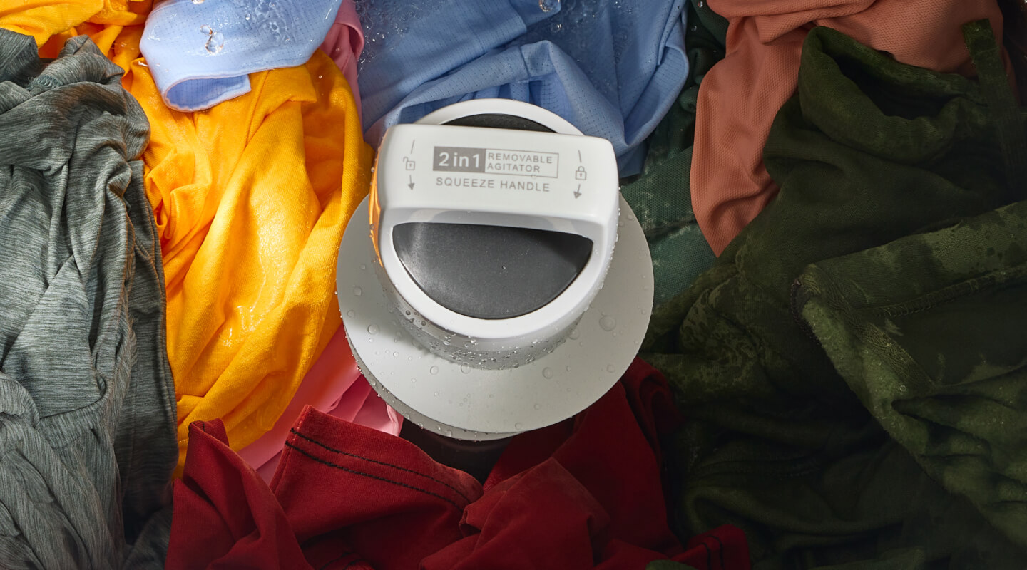 Agitator inside a Whirlpool® Top Load Washer