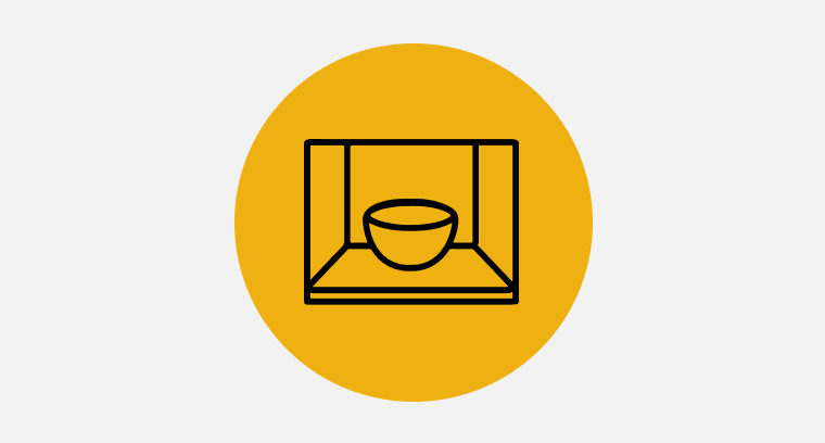 A line drawing of three microwaves side by side, labeled with Classic, Low Profile and Space-Saving