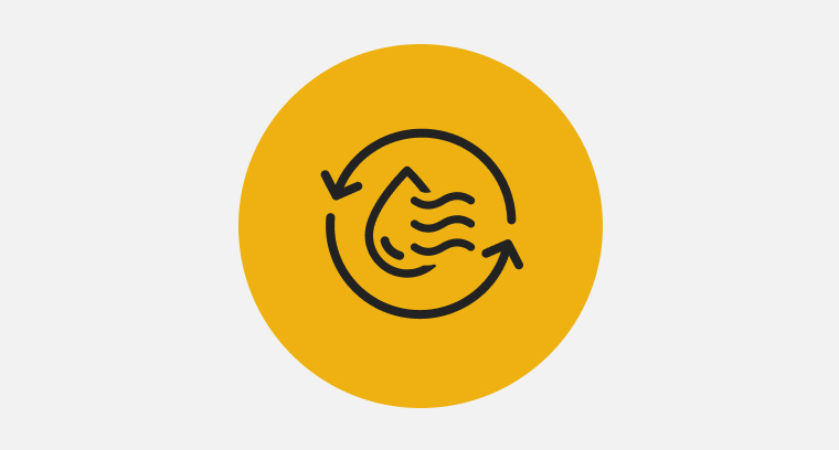 A drawing of a cycle icon