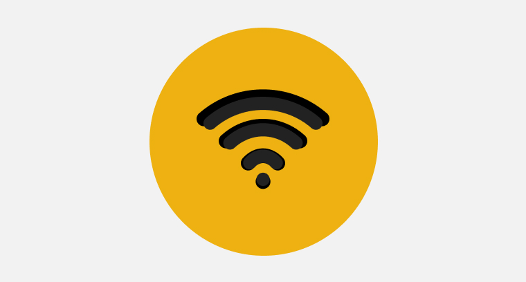 An icon with the WiFi symbol
