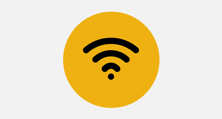 An icon with the WiFi symbol