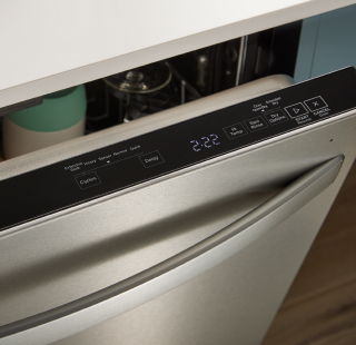 Top control dishwasher control panel