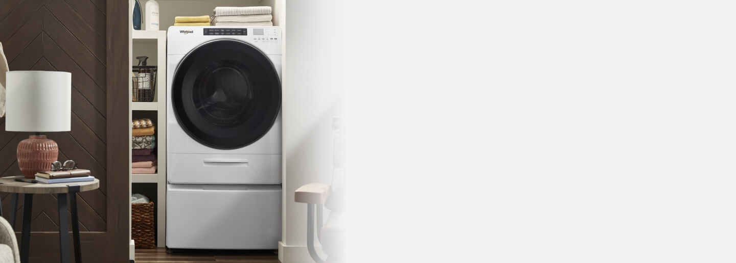 Whirlpool® All-In-One Washer & Dryer inside a closet