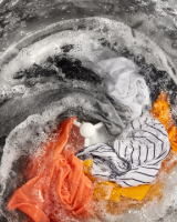 Laundry in a washing machine