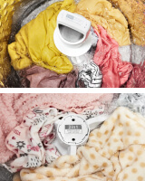 Side-by-side images of top load washers with an agitator and an impeller