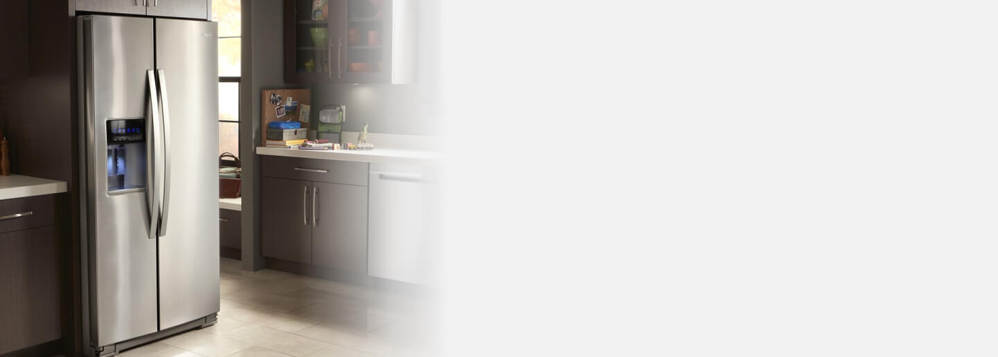 Whirlpool® Side-by-Side Refrigerator in a modern kitchen