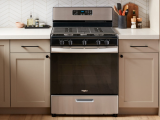 Gas range in a modern kitchen