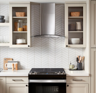 A Whirlpool® Range and Range Hood