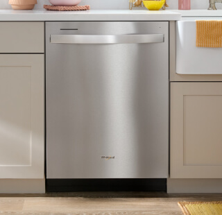A stainless steel Whirlpool® Dishwasher