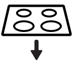 Lower cooktop icon