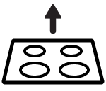 Raise cooktop icon