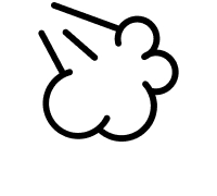 An air blowing icon.