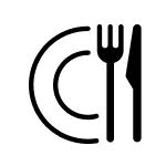 Plate and silverware icon