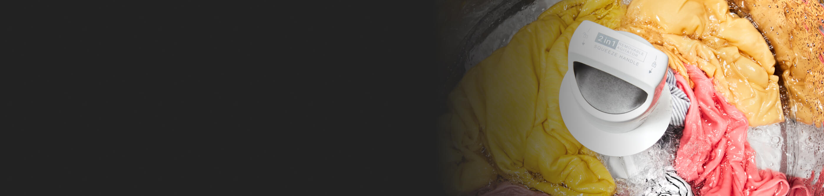 Whirlpool® 2-in-1 Removable Agitator washing clothes