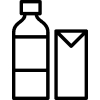 Bottle and carton icon