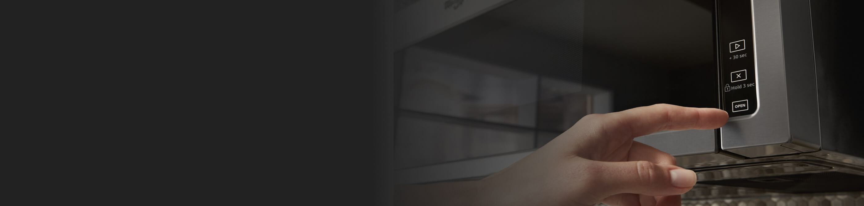 Person operating a microwave