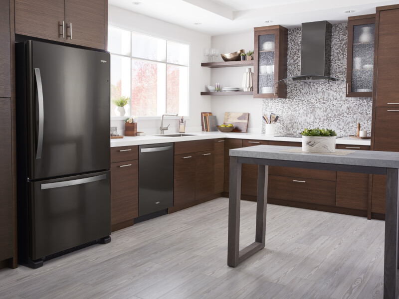 Whirlpool® appliances in a modern kitchen