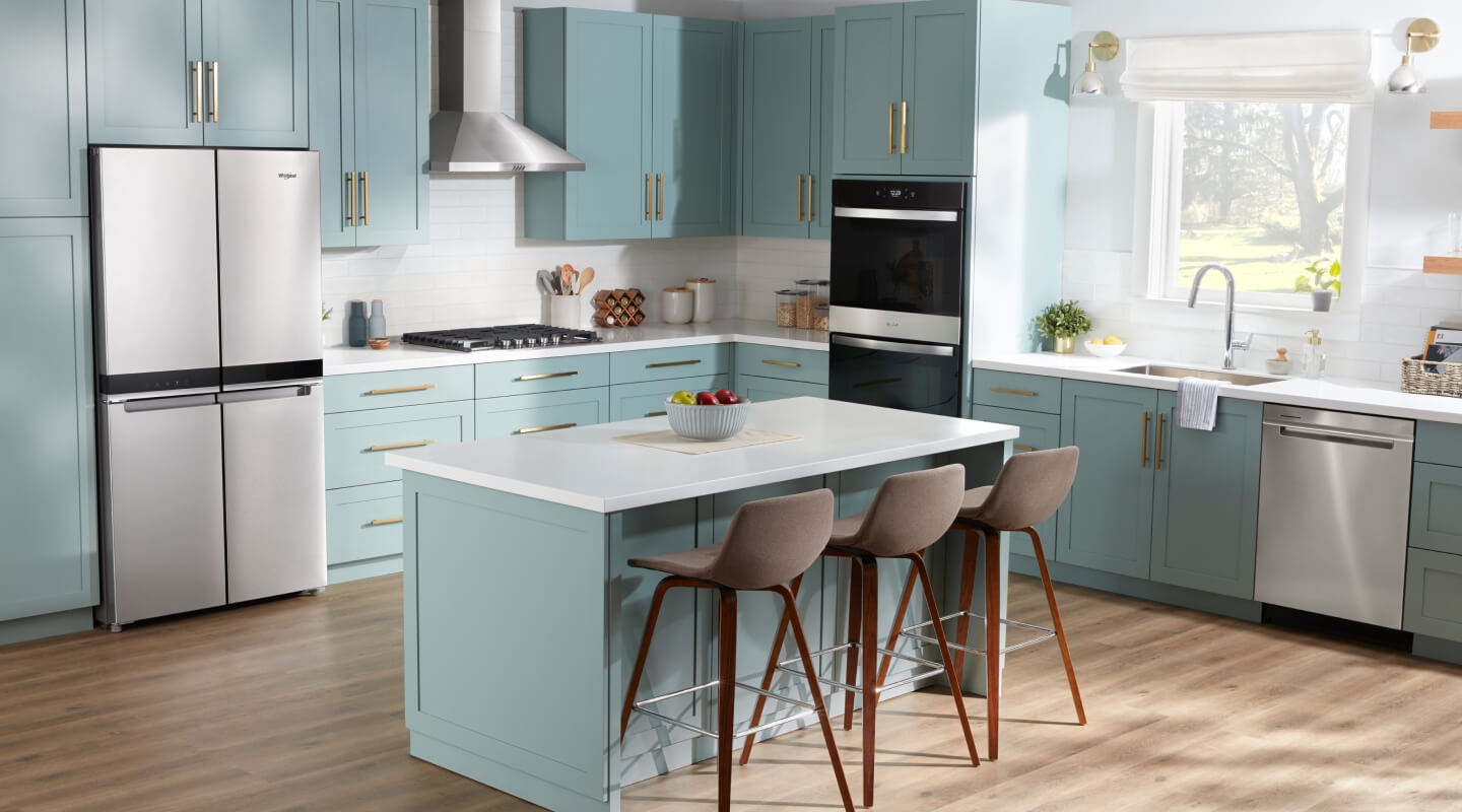 Kitchen with a Whirlpool® suite of appliances