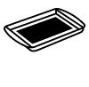Lined baking sheet icon