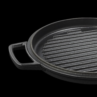 A cast iron pan