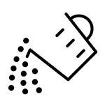 Measuring cup with powder icon