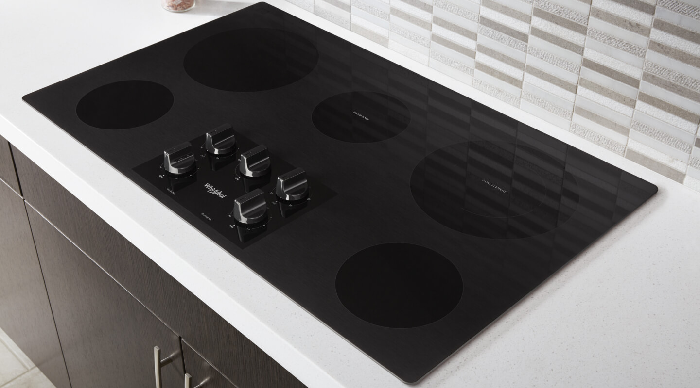 A Whirlpool® Electric Cooktop