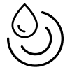 Single dish with a water droplet icon
