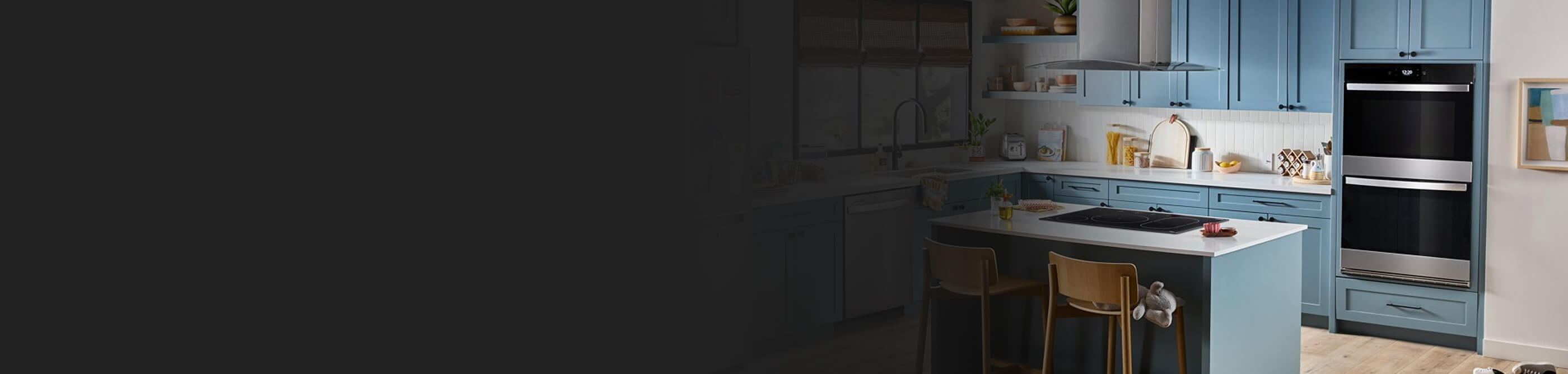 A Whirlpool® Double Wall Oven in a modern kitchen