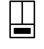 French door refrigerator icon