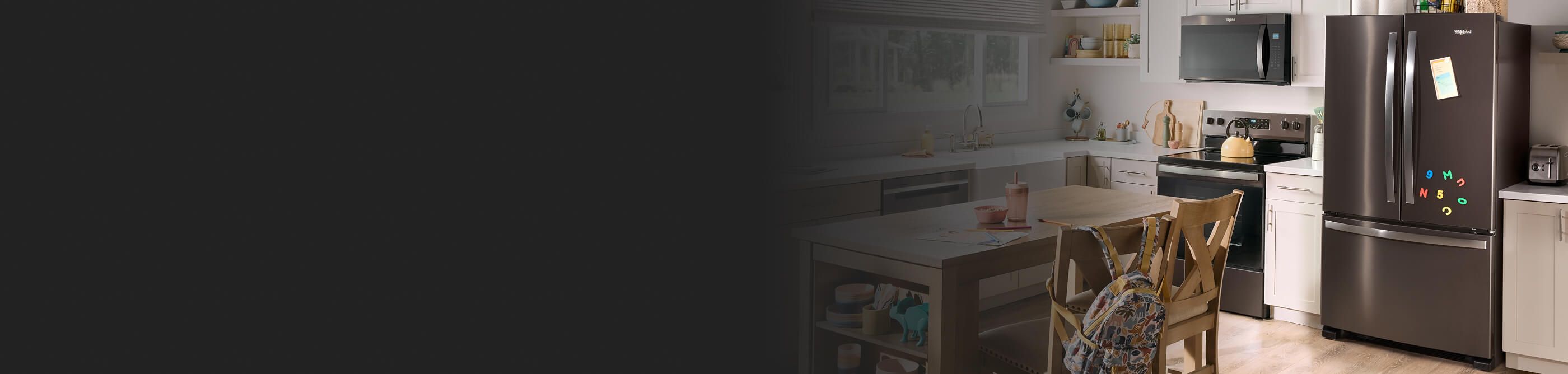 Kitchen with a Whirlpool® French Door Refrigerator