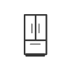 French door refrigerator icon