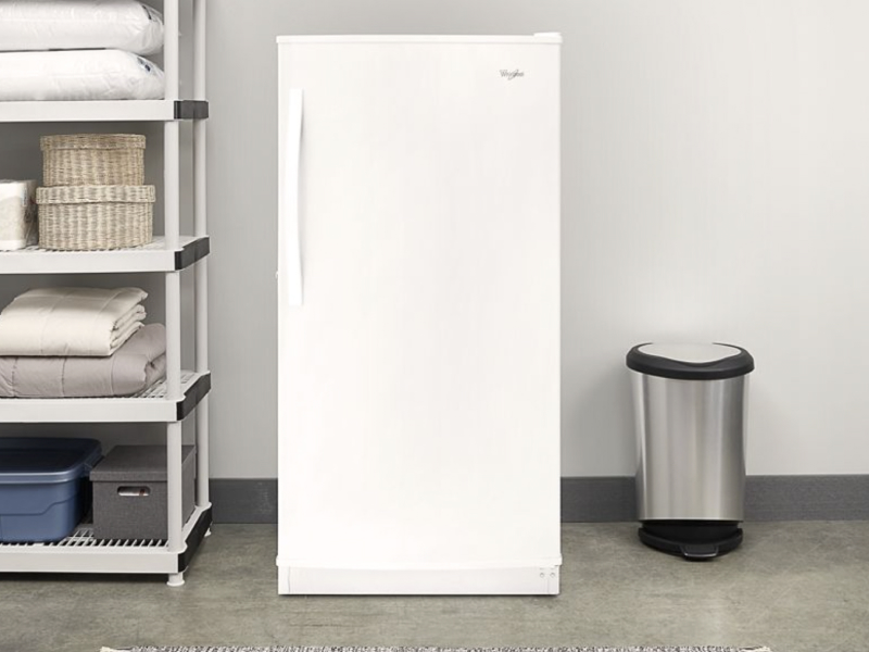 Whirlpool® freezer in a garage Whirlpool® freezer in a garage