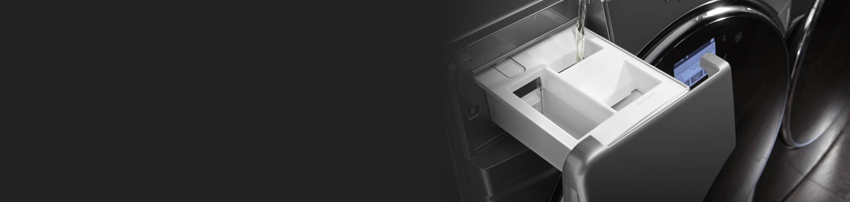 Laundry detergent in a dispenser