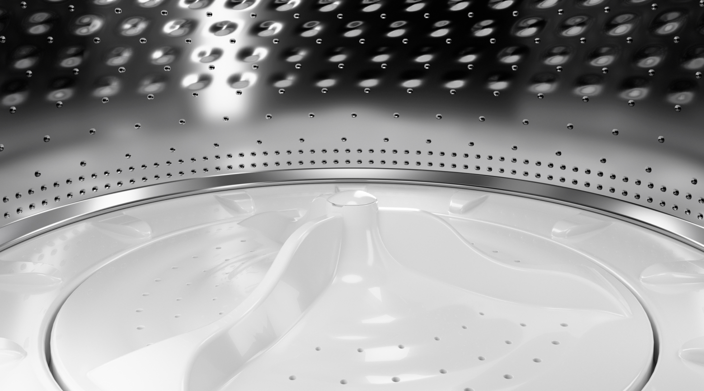 Inside of a washer drum