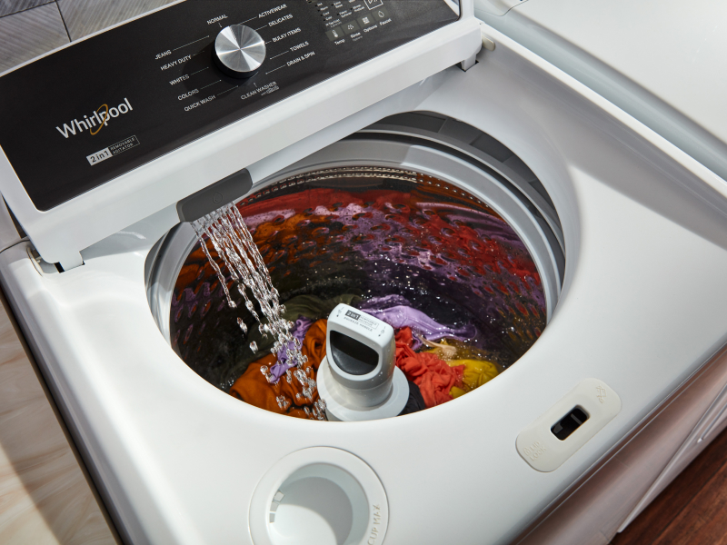 Whirlpool® washing machine filling with water Whirlpool® washing machine filling with water